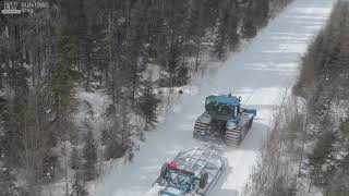 SurTrac Snowmobile Trail Grooming Drag by Ebert Welding [upl. by Neelrihs]