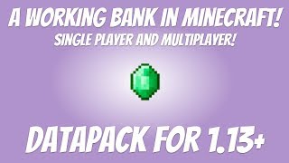 Minecraft Economy Datapack  Working Banks  113  114  Multiplayer  Emerald Bank [upl. by Pavyer]