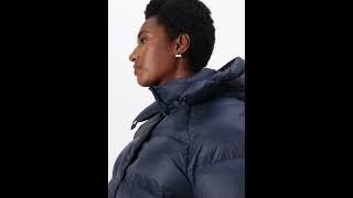 SAMSOE SAHANAY Padded Winter Jacket Hooded Nylon Shiny Outer Space Blue Women  Zalando [upl. by Teddman277]