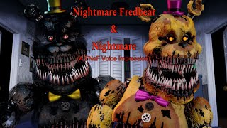 Nightmare Fredbear amp Nightmare  FNaF voice impression [upl. by Ahsikin420]