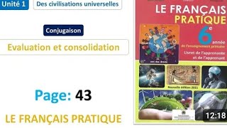 Le français pratique 6 éme année primaire page 43 [upl. by Anialed]