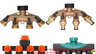 1005003416985697 1PC BSP NPT 3 4 4 Way Brass Plastic Garden Hose Splitter Y Type Wateri [upl. by Lindemann255]