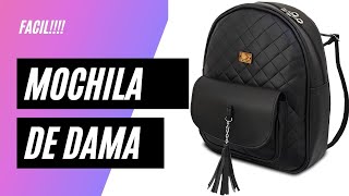 FÁCIL  Mochila  Morral de Dama en Polipiel [upl. by Lehcin247]