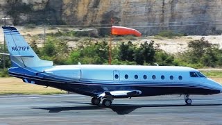 Gulfstream 200  N671PP  Takeoff from VC Bird 1080p HD [upl. by Varin634]