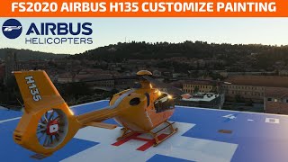 MSFS 2020  PEINTURE PERSONNALISÉ DE LAIRBUS H135 SUR FLIGHTSIMTO [upl. by Lepley]