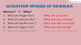 W Fragen Deutsch Question Words In German [upl. by Higgs720]