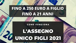 ASSEGNO UNICO 2021  Come funziona a chi spetta e da quando inizierà [upl. by Nutsud601]