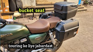 Honda Hness CB350bucket seat modificationlong touring seat [upl. by Grane]