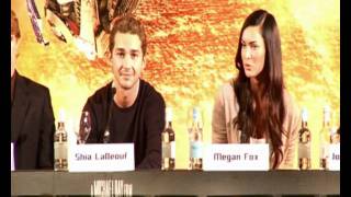 Shia LeBouf and Megan Fox interview on press [upl. by Noissap]