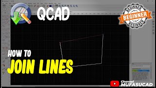 QCAD How To Join Lines [upl. by Aimal]