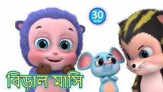 বেড়াল মাসি  BilliMausi  Bengali Rhymes for Children  Jugnu Kids Bangla [upl. by Cul]