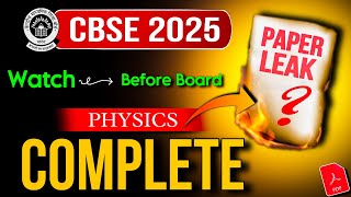 Class 12 Physics 2025  Most Important Questions with PYQ  CBSE Board Exam Preparation [upl. by Eannej]