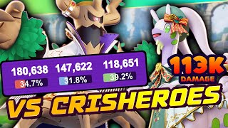 TRIPLE 100K STATS on Trevenant vs CrisHeroes  Pokemon UNITE [upl. by Idissak]