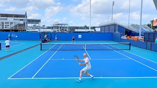 Mannarino amp Maroszan Practice  Court Level Miami 4K 60fps 2024 [upl. by Arias976]