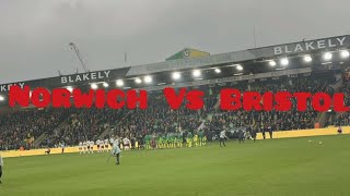 POOR CANARIES END 1 YEAR STREAK Norwich City vs Bristol City matchday Vlog [upl. by Fromma]