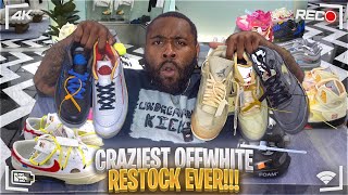 CRAZIEST OFF WHITE RESTOCK TO DATE WONT EVER HAPPEN HERE NEW JORDAN 1 LOW TRAVIS SCOTT COLORWAY [upl. by Norraj995]