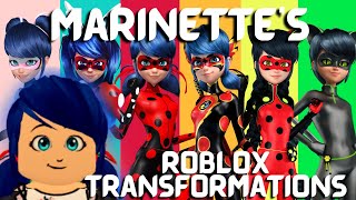 Marinettes Miraculous Roblox Remake Transforming into Ladybug amp More SidebySide Comparisons [upl. by Atul]