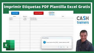 Imprimir Etiquetas PDF Plantilla Excel Gratis [upl. by Datha]