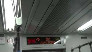 1080PBusan Subway Line 2 Suyeong Station Arrival AnnouncementLED Video [upl. by Atsirk]