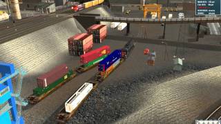 Trainz TS12 TTX double stack well cars [upl. by Purington556]