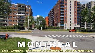 Montreal Walks  Exploring Residential Area in SaintLaurent  Summer 2022 [upl. by Dorina]