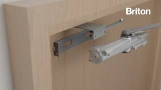 How to install the Briton 2003V Door Closer in a Parallel Arm Mount Fig66 fixing position [upl. by Nert158]