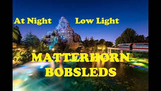 Matterhorn Bobsleds  at night  low light [upl. by Moht]