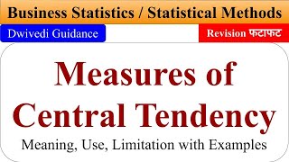 Measures of Central Tendency Measures of Central Tendency bcom Measures of Central Tendency class [upl. by Alodi197]