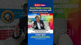 Social Media Licensing Exclusive Interview with Datuk Zulkarnain [upl. by Horatia]