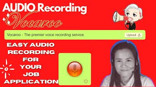 Vocaroofor easy audio recording for job application selfintroduction etc [upl. by Ahsilram872]