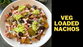 how to make Nachos at home  Veg loaded nachos  Flavours Of Food [upl. by Yorker]