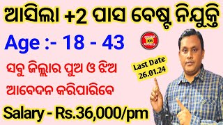 12th Pass Govt jobs 2024 Odisha  Govt Jobs 2024 Odisha  Odisha New Job Update 2024 [upl. by Rolfston631]