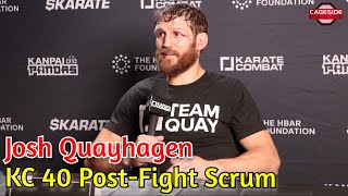 Josh Quayhagen Says Both He and Rafael Aghayev Were Injured During Their War  Karate Combat 40 [upl. by Saticilef300]