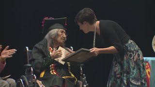 99yearold woman receives high school diploma [upl. by Nierman]