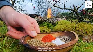 SALMON cooked and smoked over fire A taste you simply havent experienced before  ASMR [upl. by Alleon707]