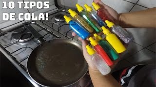 MISTURANDO E FRITANDO 10 TIPOS DE COLAS DIFERENTES [upl. by Llewen834]