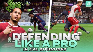 Defending 1v1 Situations  How to Defend Like a Pro Player in FC 24 [upl. by Eidoow]