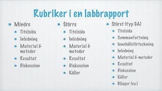 Hur man skriver en labbrapport [upl. by Brecher346]