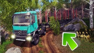 Caminhão MercedesBenz Arocs 3245 Na Curva  Farming Simulator 17 Mapa Florestal [upl. by Miharba]