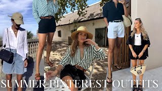 RECREATING SUMMER PINTEREST OUTFITS 2024  Casual Outfit Ideas [upl. by Kenzi]