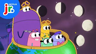 Why Does the Moon Change Its Shape 🌙 StoryBots Answer Time  Netflix Jr [upl. by Llezniuq899]