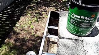 Fix Leaking Gutter with Liquid Rubber Waterproof Sealant [upl. by Ayalahs]