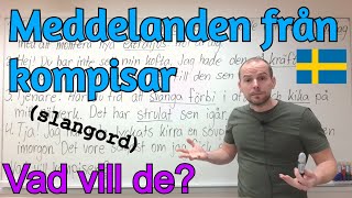 Meddelanden från kompisar slangord SFI [upl. by Deena]