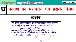 Prakash ka paraavartan avm niyam  easy notes [upl. by Wira]