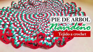 Pie de arbol navideño 🎄✨️ TEJIDO a CROCHET Auder Crochet [upl. by Trish]