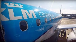 KLM EMBRAER 175 Business  OSLO  AMSTERDAM [upl. by Leahcimnoj906]