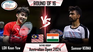 LOH Kean Yew SGP vs Sameer VERMA IND  Australian Open 2024 Badminton [upl. by Gavin]