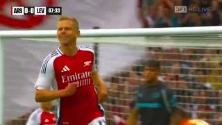 Oleksandr Zinchenko AMAZING FIRST GOAL of Season for Arsenal vs Bayer Leverkusen [upl. by Acalia]