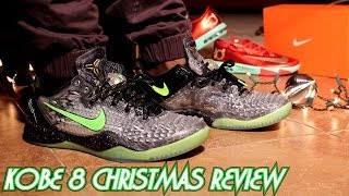 quotSSChristmasquot Kobe 8 W Onfeet Review Sharkeisha Specials [upl. by Irakuy]