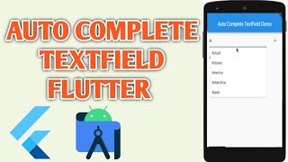 Flutter AutoComplete TextField  Flutter AutoComplete DropDown  AutoComplete TextField Flutter [upl. by Lalage]